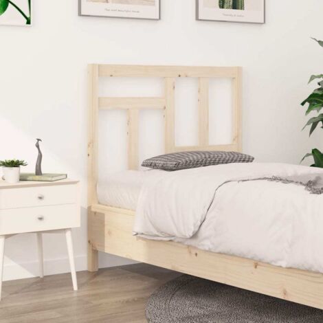 Bed Headboard 95.5x4x100 cm Solid Wood Pine vidaXL