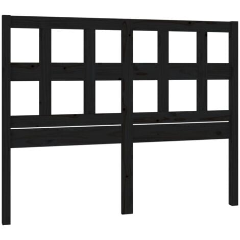 JINLEFU Black 125.5x4x100 cm Solid Wood Pine vidaXL