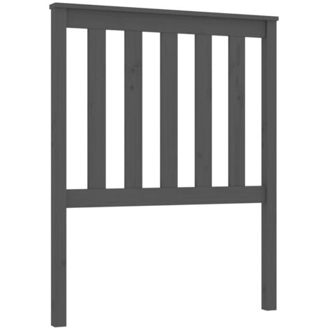 Bed Headboard Grey 81x6x101 cm Solid Wood Pine vidaXL