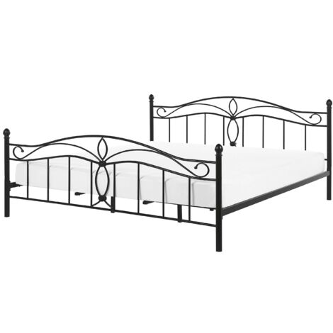 Bed Metal ANTLIA 180 x 200 cm (EU Super King) Black
