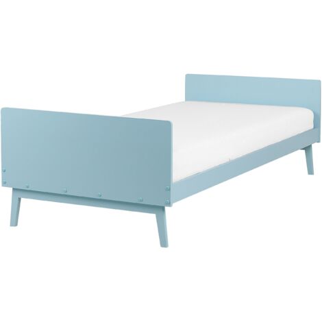Bed Pine Wood BONNAC 90 x 200 cm (EU Single) Light Blue
