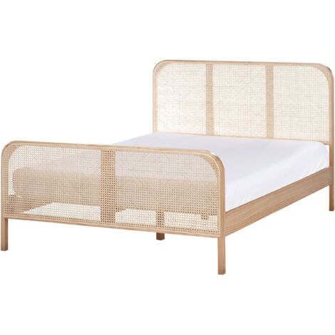 Bed Pine Wood GONFARON 140 x 200 cm (EU Double) Light Brown