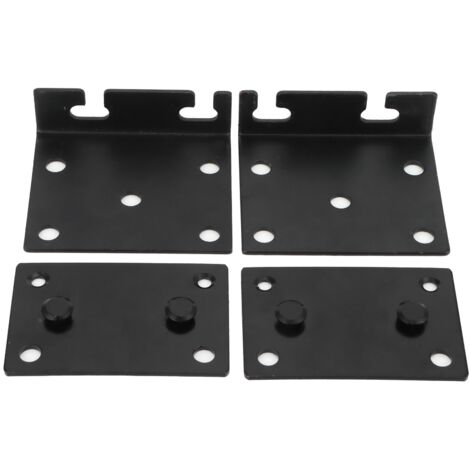 Bed Rail Hinge Bracket Iron Furniture Hardware Connector Fittings for Headboards FootBoard