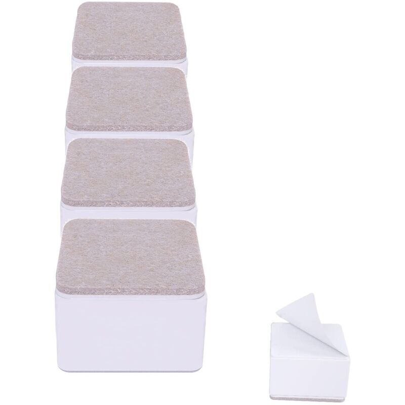 Bed Risers Furniture Risers Add 2 Inch Height, Solid Steel Supports 10,000 Pounds, Table, Chair or Sofa Riser, Set of 4 Furniture Risers