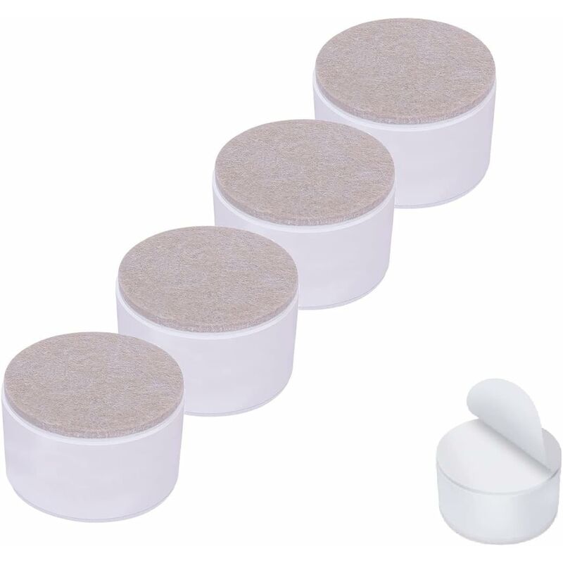 Bed Risers Furniture Risers Add 2 Inch Height, Solid Steel Supports 10000 Pounds, Table Riser, Chair or Couch Riser, Set of 4 Furniture Riser