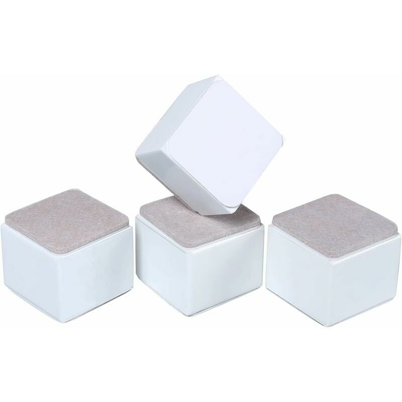 Bed Risers Furniture Risers Add 2 Inch Height, Strong Steel Support 10000 Pounds, Table Riser, Chair or Sofa Riser, Set of 4 Furniture Riser(6X6X5cm)