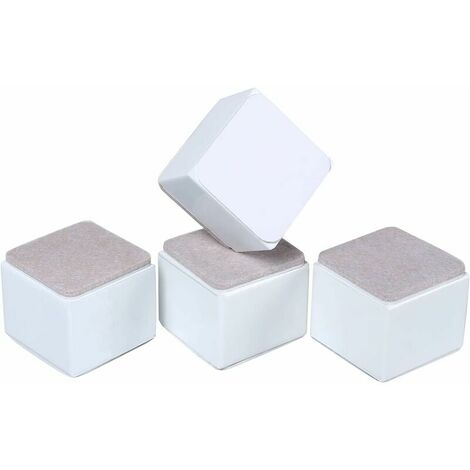Bed Risers Furniture Risers Add 2 Inch Height, Strong Steel Support 10000 Pounds, Table Riser, Chair or Sofa Riser, Set of 4 Furniture Riser（6X6X5cm）