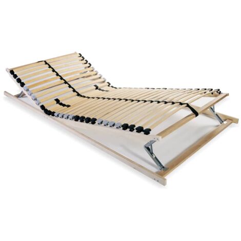 Bed Slatted Base  Beech  Solid beech wood frame, Birch slats vidaXL