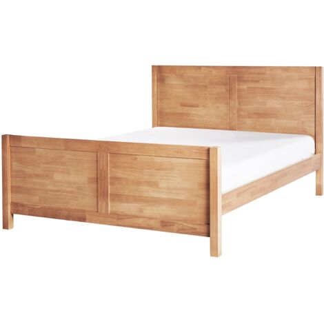 Bed Wood CHAMPAGNAT 140 x 200 cm (EU Double) Light Brown