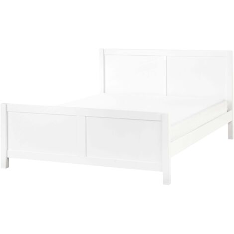 Bed Wood CHAMPAGNAT 160 x 200 cm (EU King Size) White