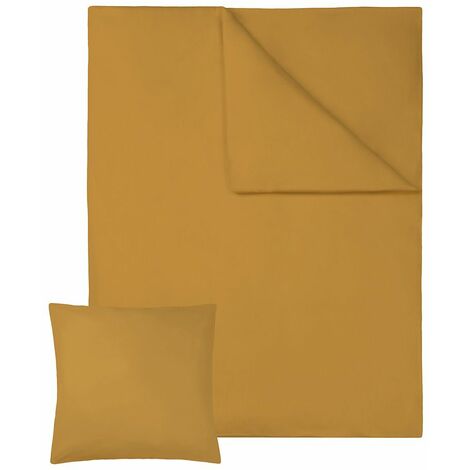 Bedding set cotton sheets 135x200cm 2 PCs - bedding, bed linen, single duvet cover - brown