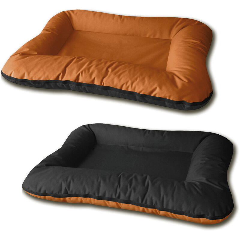 

® 2 en 1 colchón para perro VERA L hasta XXXL, 7 colores, cama, sofá, cesta para perro:XXL, SUNSET (naranja/negro) - SUNSET (naranja/negro) - Beddog