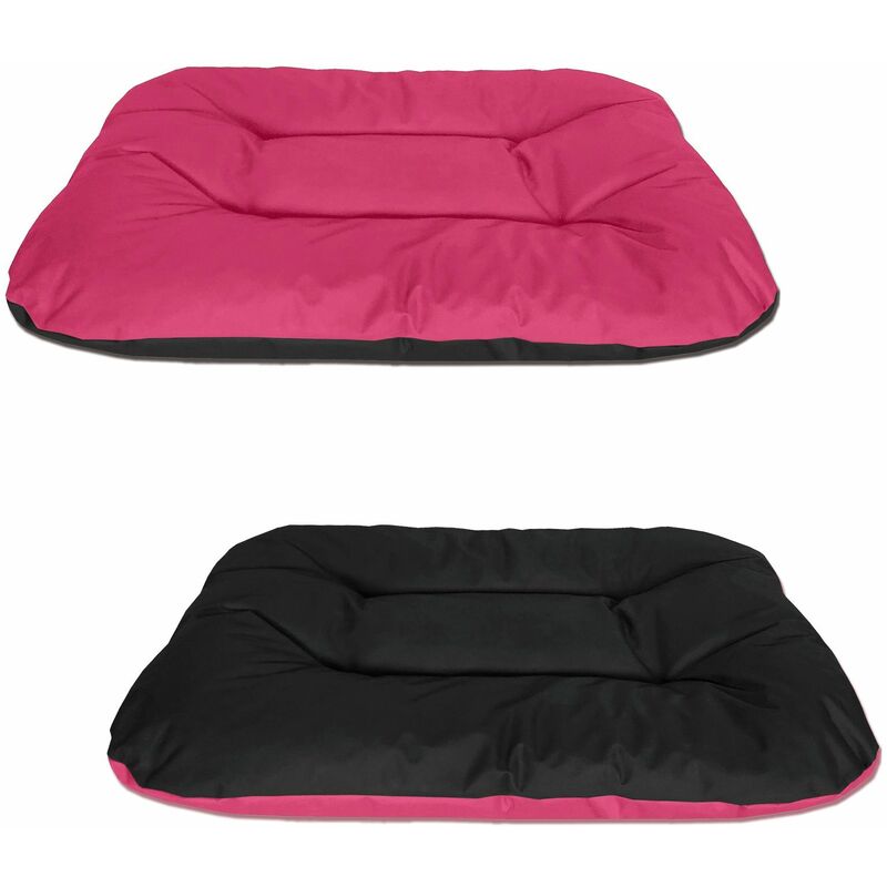 

BedDog® 2en1 colchón para perro REX L hasta XXXL, 9 colores, cama, sofá, cesta para perro:XL, CANDY (rosa/negro) - CANDY (rosa/negro)