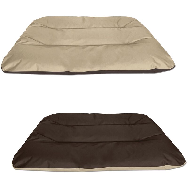 

BedDog® 2en1 colchón para perro REX L hasta XXXL, 9 colores, cama, sofá, cesta para perro:3XL, MELANGE (beige/marron) - MELANGE (beige/marron)