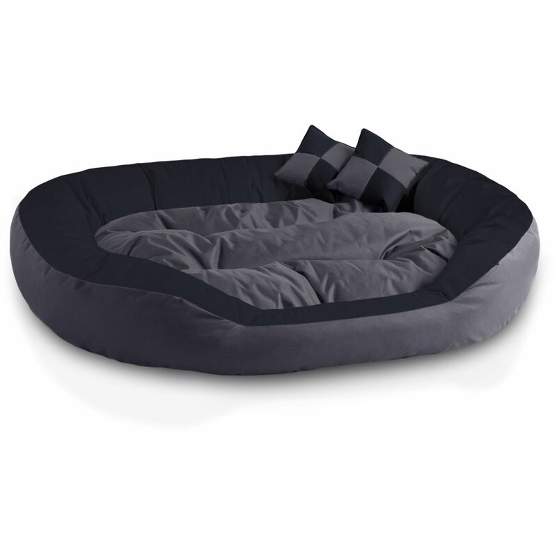 

BedDog® 4en1 colchón para perro SABA L hasta XXXL, 7 colores, cama, sofá, cesta para perro:XXL, ROCK-FLOW (antracita/gris) - ROCK-FLOW