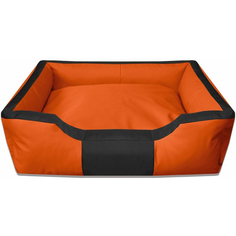 

BedDog® colchón para perro BRUNO XL hasta XXXL, 15 colores, cama para perro, sofá para perro, cesta para perro:XL, ORANGE-GARDEN (naranja/negro)