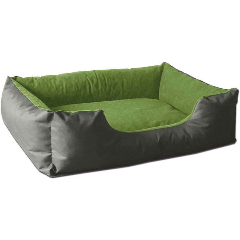 

BedDog® LUPI colchón para perro S hasta XXXL, 24 colores, cama para perro, sofá para perro, cesta para perro:S, GREEN-ROCK (gris/verde) - GREEN-ROCK