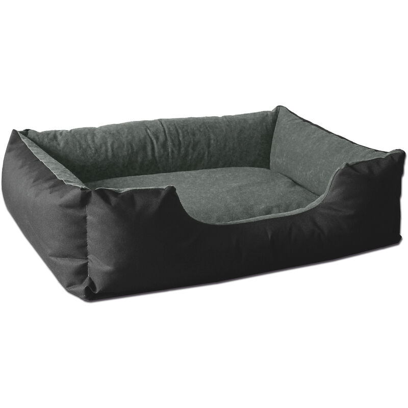 

BedDog® LUPI colchón para perro S hasta XXXL, 24 colores, cama para perro, sofá para perro, cesta para perro:L, THE-ROCK (negro/gris) - THE-ROCK