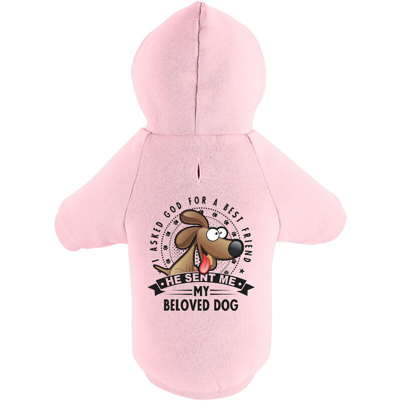 

® Sudadera con capucha para perro, Hoodie Bulldog Francés, Jack Russell Terrier, Parson, York, Ropa, orificio para la correa, muchas colores:rosa, M