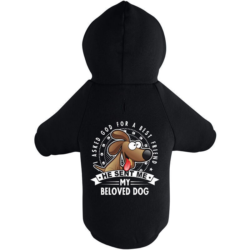 

® Sudadera con capucha para perro, Hoodie Bulldog Francés, Jack Russell Terrier, Parson, York, Ropa, orificio para la correa, muchas colores:negro,