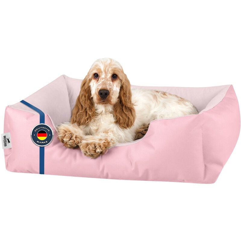 BedDog® ZARA lit pour chien de S à XXXL, 24 couleurs au choix, coussin de chien, lit pour chien, panier pour chien:S (env. 55x40cm), PINK-YORK (rose)