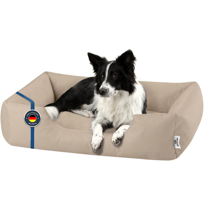 BedDog® ZARA lit pour chien de S à XXXL, 24 couleurs au choix, coussin de chien, lit pour chien, panier pour chien:L, NAMIB-SAND (beige)