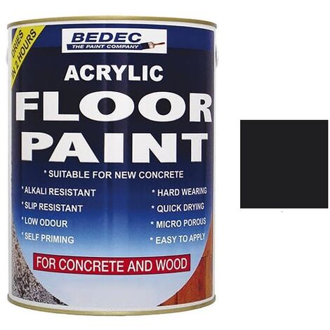 Bedec Acrylic Floor Paint - Black - 1 Litre