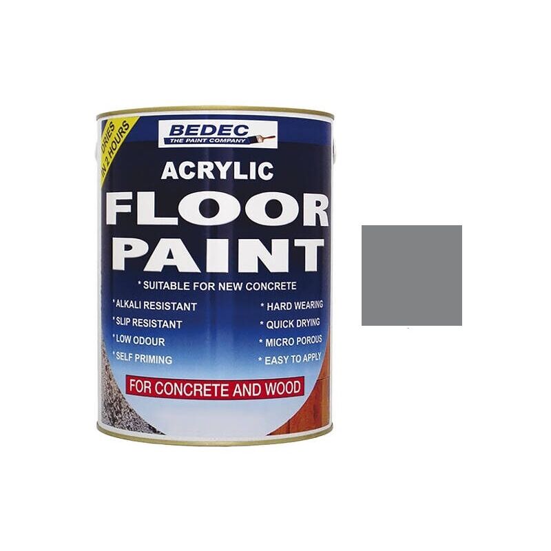 Acrylic Floor Paint - Battleship Grey - 5 Litre - Bedec