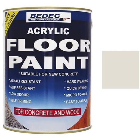 Bedec Acrylic Floor Paint - Light Grey - 1 Litre