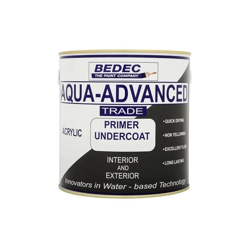 Aqua Advanced Paint Primer Undercoat - Dark Grey - 1 Litre - Dark Grey - Bedec