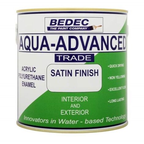 Bedec Aqua Advanced Paint Satin - Black - 1 Litre