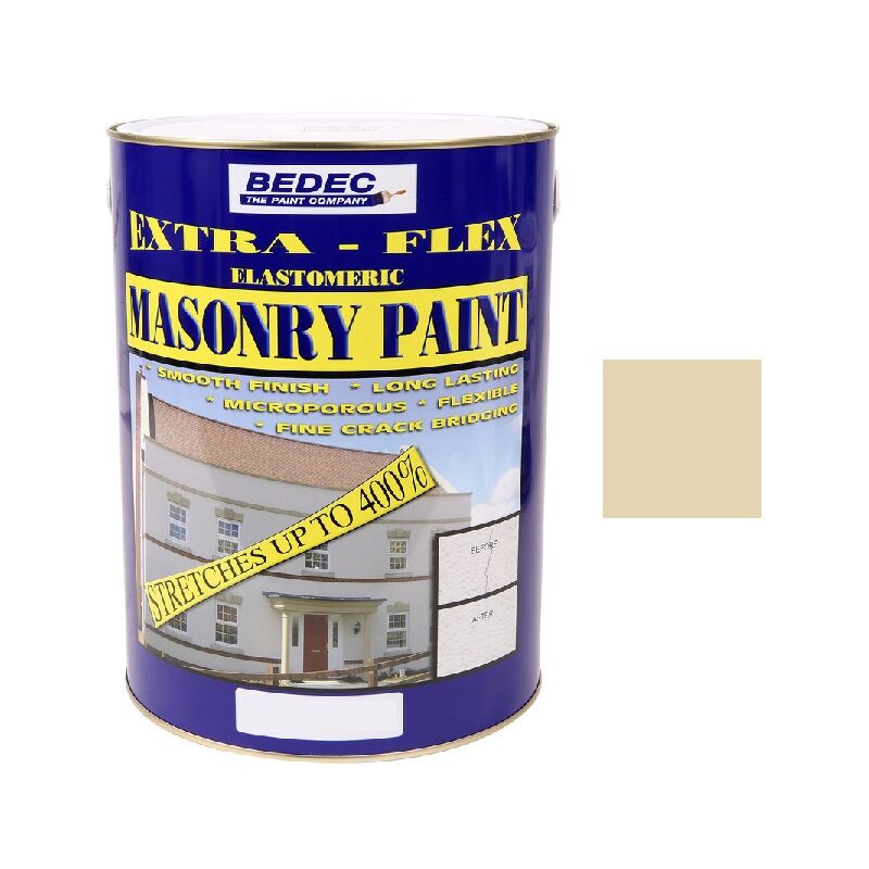 Extra Flex Masonry Paint - Sand Stone - 5 Litre - Bedec