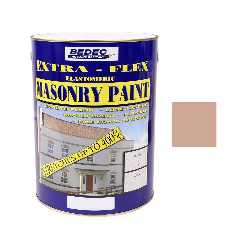 Bedec Extra Flex Masonry Paint - Suffolk Pink - 5 Litre