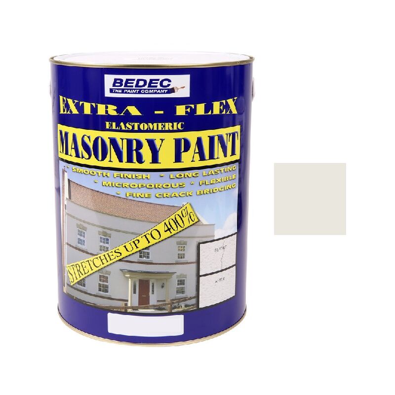 Bedec - Extra Flex Masonry Paint - Swans Down - 5 Litre