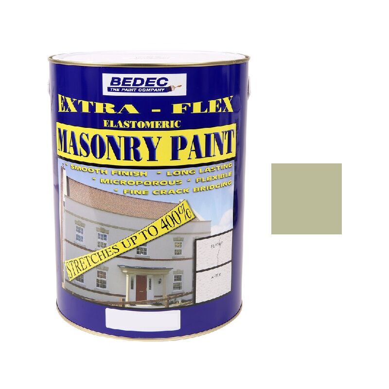 Extra Flex Masonry Paint - Clifton Grey - 5 Litre - Bedec