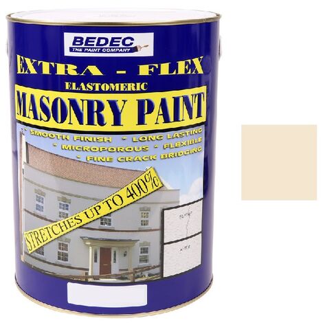 Bedec Extra Flex Masonry Paint - Parchment - 5 Litre