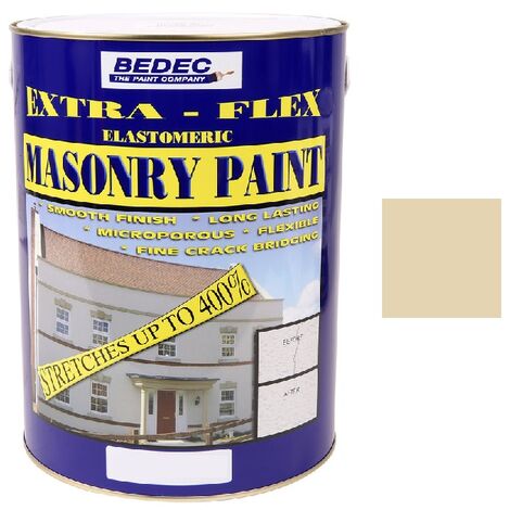Bedec Extra Flex Masonry Paint - Sand Stone - 5 Litre