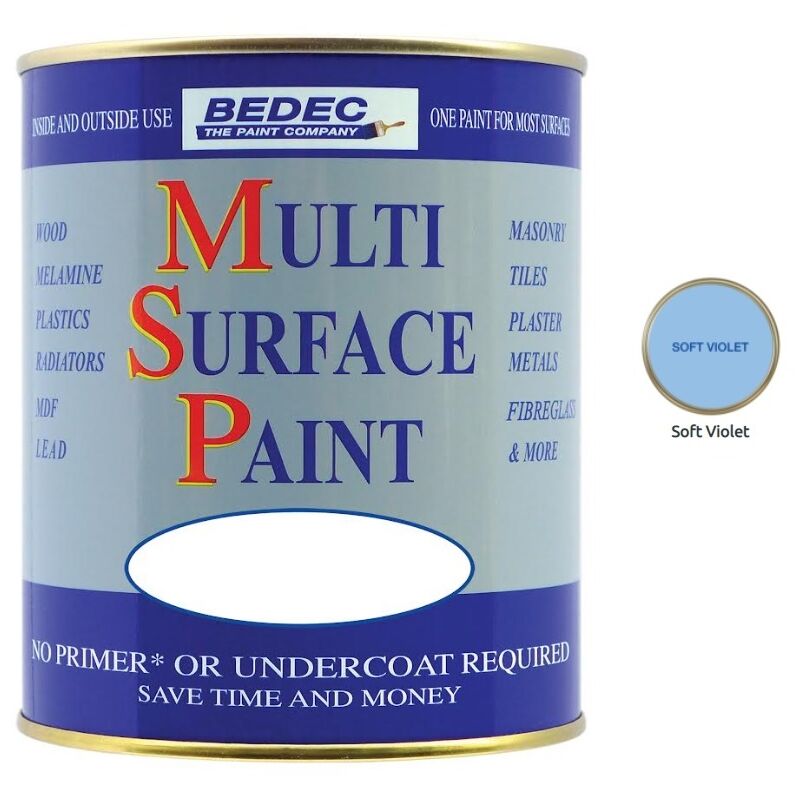 Multi Surface Paint - Gloss - Soft Violet - 750ml - Soft Violet - Bedec