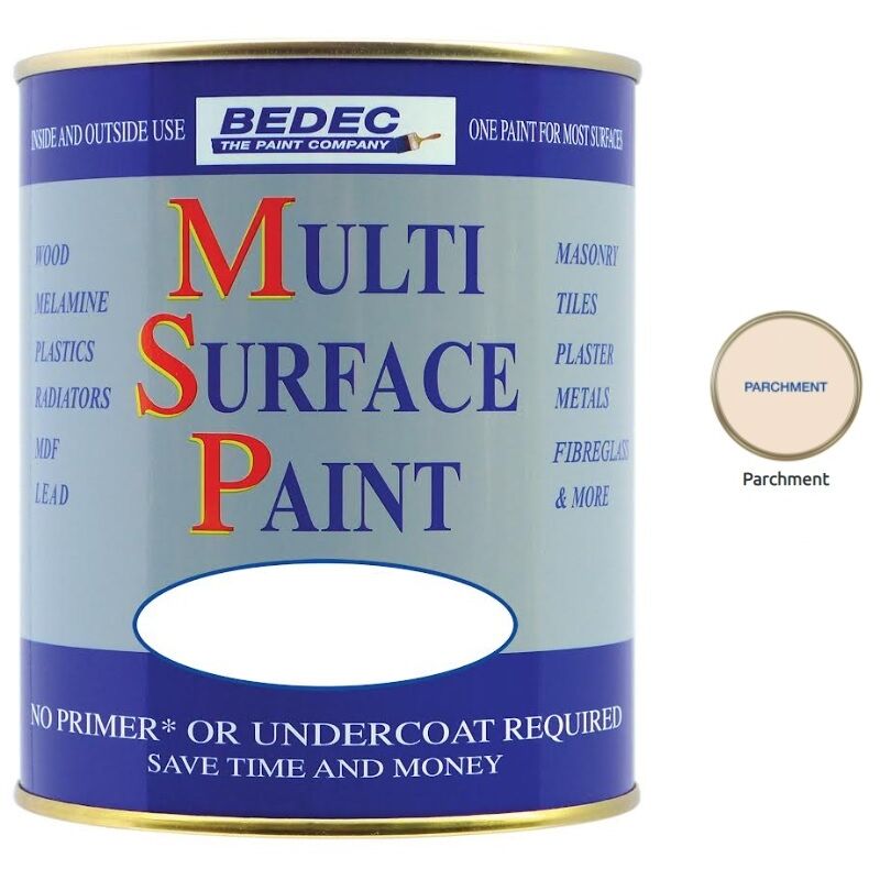 Multi Surface Paint - Gloss - Parchment - 750ml - Parchment - Bedec