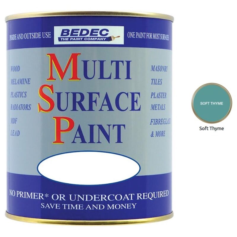 Multi Surface Paint - Gloss - Soft Thyme - 750ml - Soft Thyme - Bedec