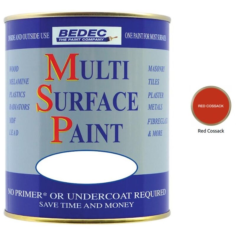 Bedec Multi Surface Paint - Gloss - Red Cossack - 250ml