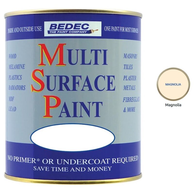 Bedec - Multi Surface Paint - Gloss - Magnolia - 250ml - Magnolia