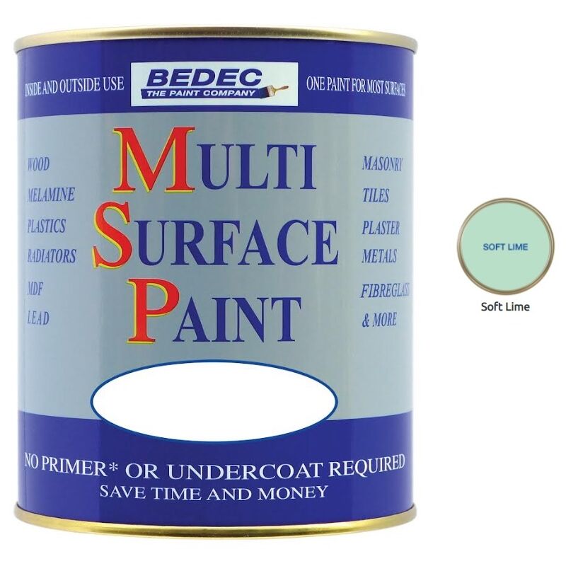 Multi Surface Paint - Gloss - SoftLime - 750ml - Soft Lime - Bedec