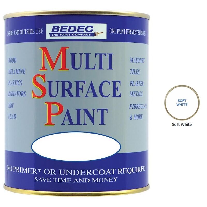 Bedec - Multi Surface Paint - Gloss - Soft White - 750ml