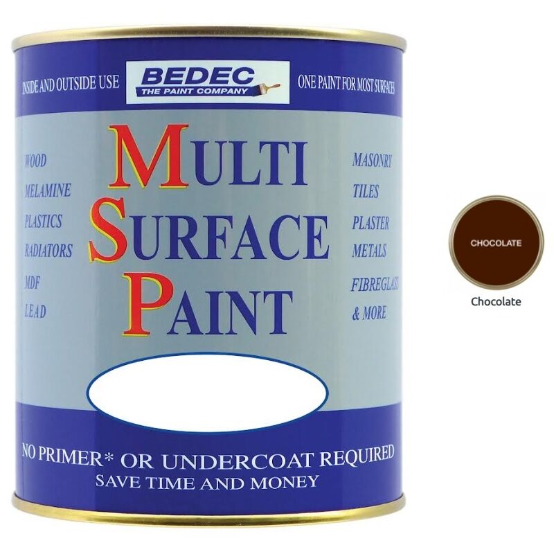 Bedec - Multi Surface Paint - Gloss - Chocolate - 750ml