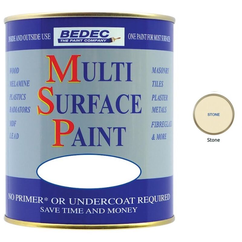 Bedec - Multi Surface Paint - Gloss - Stone - 2.5L - Stone