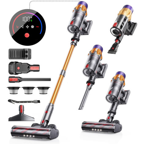 bedee Aspirateur Balai sans Fil, 40Mins/35KPA Autonomie Aspirateur sans Fil Puissant avec Écran Intelligent, aspirateur Balai Puissant pour Les Poils d'animaux/Tapis/Sols Durs,2026 Dernier Modèle