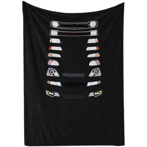 Bedruckte Decke mit Auto-Logo, weiches Polyester, ideal für alle Jahreszeiten, Sofa, Picknick, Strand, 80 x 100 cm