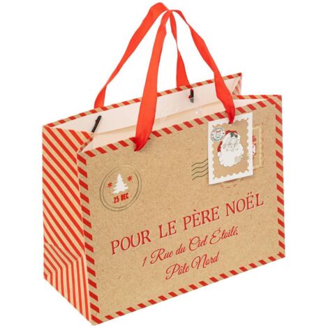 Bedruckte Geschenktasche kleine Größe Lieber Weihnachtsmann - Feeric lights & christmas