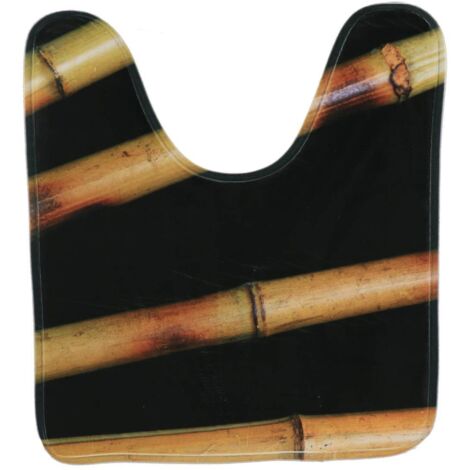 Bedruckte mikrofaser-wc-konturmatte 45x50 cm - bath time - Tendance